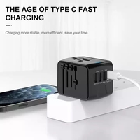 Adaptor Perjalanan Universal dengan Pengisi Daya USB dan Tipe-C Pengisi Daya Dinding Ponsel Universal Perjalanan Internasional P OEM 2000w MAX
