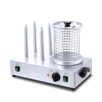 Chauffe-Plat Électrique Commercial pour Hot-Dogs 0.8KW, Chauffe-Plat de Comptoir en Acier Inoxydable à Chauffage Rapide pour Magasin de Proximité et Snack-Bar