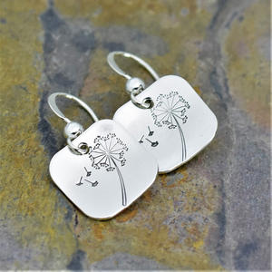 Orecchini Pendenti E2846 in Oro Bianco con Motivo Vegetale, Gioielli Romantici da Donna in Lega - Product Image 4