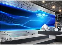 Fondo de Pantalla 3D Estereoscópico Futurista para Transmisión Electrónica en Vivo, para Cibercafés y Salas de E-sports