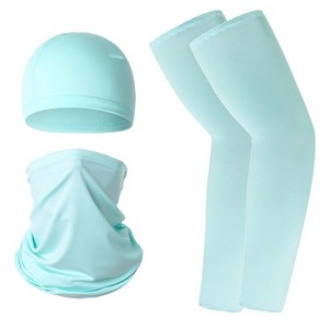 Ensemble 3 pièces personnalisé : Casquette de cyclisme, écharpe et manchons rafraîchissants anti-UV - Product Image 5