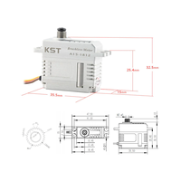 Moteur servo miniature sans balais KST A15-1812 1,8 N.m 0,12 sec/60 Construction métallique pour planeurs RC