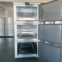 Réfrigérateur Mortuaire Portable Américain/Européen MR-AC-3-IDC Trois Portes 2400x860x1950mm -21°C Sans Givre Durable pour Usage Temporaire