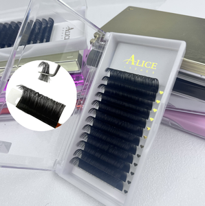 Bán Buôn 0.03 0.05 Mềm Khối Lượng Mắt Lash Mở Rộng Khay Biểu Tượng Tùy Chỉnh Matte Tối Màu Đen Cashmere Lông Mi Mở Rộng <span class=keywords><strong>12Mm</strong></span> Chiều Dài - Product Image 4