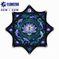 Bandana carrée légère à séchage rapide en coton réactif aux UV avec logo personnalisé Flow Star Dance, idéale pour les événements et le merchandising (ODM)