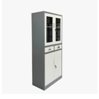 Armoire de classement en acier pour bureau, équipée d'un verrou de sécurité et de 2 tiroirs, armoire de rangement en métal pour documents de bureau