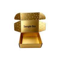 Boîtes rigides en carton ondulé avec finition dorée brillante, gaufrage, écologiques, personnalisables pour l'emballage cosmétique et les cadeaux