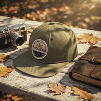Vintage gewassen katoenen 6-panel ongestructureerde baseballcap, heren outdoor sport snapback pet met aangepast rond geweven patchlogo