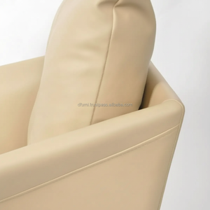 Sillón de salón tapizado con base de acero de bolsillo de espuma ignífuga, carcasa de madera contrachapada con recubrimiento en polvo, OEM disponible - Product Image 1