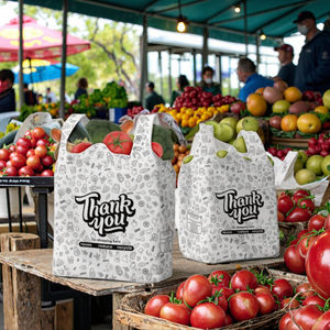 GARMAPRO Logo personnalisé d'usine Sac à provisions de supermarché réutilisable de haute qualité écologique Sac non tissé pour t-shirt - Product Image 1