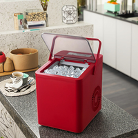 OUSHENG Machine à glaçons électrique portable, glaçons en forme de balle, commande tactile, boîtier en plastique, réservoir d'eau, utilisation domestique, hôtel, bureau