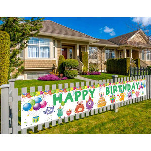 Bannière <span class=keywords><strong>Joyeux</strong></span> <span class=keywords><strong>Anniversaire</strong></span> de Grande Taille, Impression Personnalisée, Légère, Panneau de Jardin, Intérieur/Extérieur, Noël, Retour à l'École, Halloween, Directement de l'Usine - Product Image 2