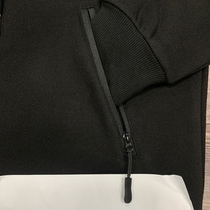 Logo personalizzato stampato Plain 3D ricamo in bianco Full Face Zip felpe nere <span class=keywords><strong>con</strong></span> cappuccio sopra il viso felpe <span class=keywords><strong>con</strong></span> <span class=keywords><strong>cerniera</strong></span> completa per le donne - Product Image 6