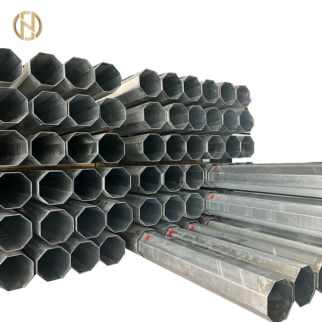 Galvanized Octagonal Metal Pole Electric Power Distribution Steel Pole