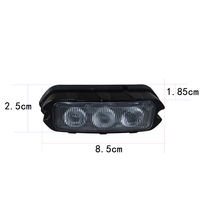 Luz de Advertencia LED Estroboscópica de 12V y 3 LED, con Certificación CE y SAE, para Montaje en la Superficie de la Parrilla o el Tablero de Vehículos de Emergencia