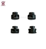 Verrou de cordon professionnel robuste 3,5 mm pour veste d'extérieur, à deux trous, avec embout de serrage à ressort, coloré et réglable en POM