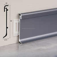 Plinthe murale moderne en aluminium flexible, étanche, pour carrelage, accessoire de revêtement de sol, moulure LED pour hôtel