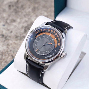 Reloj Mecánico OEM Automático con Diseño de Hora Retrograda, Reloj de Pulsera de Cuero de Lujo para Hombre, Logotipo Personalizado, Fabricantes con MOQ Bajo - Product Image 1