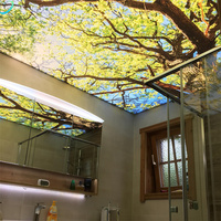 LeArt Petit Panneau Électrique de Plafond Film Décoratif 3D UV Imprimé Tissu de Plafond Extensible en PVC à Dubaï