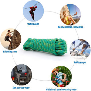 Corda de paraquedas para escalada de árvore, equipamento de resgate em gelo, para uso externo, 10.5mm de diâmetro 10m, 20m, 30m, corda com gancho - Product Image 3