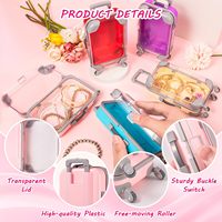 Cadeaux promotionnels Bling paillettes Mini valise boîte femmes fille enfants jouet bagages cristal valises faux cils boîte d'emballage