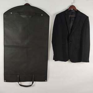 Sac de vêtement en coton noir sacs de vêtement personnalisés emballage sac de vêtement de robe de mariée - Product Image 3