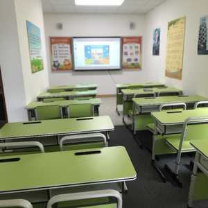 Ensemble de bureau et chaise double pour salle de classe, réglable en hauteur, mobilier éducatif pour salle de formation scolaire - Product Image 6
