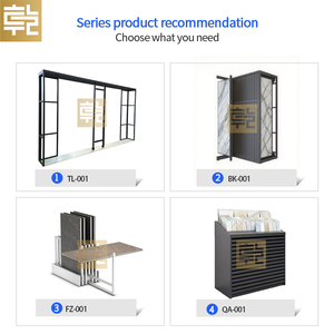 Factory Custom Large Metal Marble Sintered Stone Porcelain Tile <strong>Slab</strong> Horizontal Sliding Display Stand For Showroom Exhibit - Product Image 6