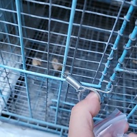 Nouvelle Serrure à ressort spirale de 7 cm en acier galvanisé argenté pour cages à lapins de marque CD, pour cages en fil métallique