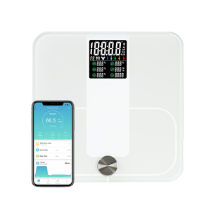 उच्च गुणवत्ता वाला ग्लास 180 किग्रा ब्लूटूथ कंपोजिशन एनालाइजर स्मार्ट डिजिटल बाथरूम स्केल वेट स्केल बॉडी फैट - Product Image 1