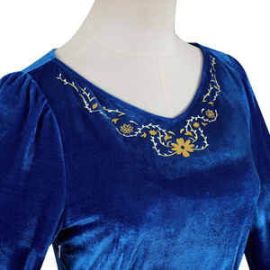 Disfraz de Reina de Terciopelo Retro Renacentista Medieval Europeo Actuación Princesa <span class=keywords><strong>Drama</strong></span> Fiesta Escenario Vestido de Halloween - Product Image 2