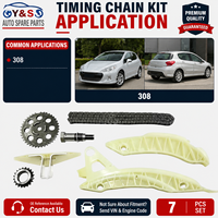 Kit Rantai Timing Ys Baru Tahan Aus, Suku Cadang Paduan Logam untuk Mesin Peugeot N12B16 1.6L Empat Silinder Naturally Aspirated