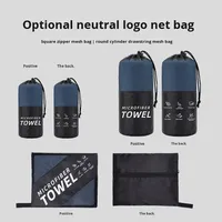 Serviette de sport portable en microfibre à séchage rapide, respirante, anti-UV, absorbant la transpiration, couleur unie, imprimée sur mesure pour le commerce extérieur