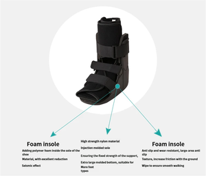 Botte orthopédique légère pour la rééducation des entorses de la cheville, fixation des fractures, réglable pour tous <span class=keywords><strong>les</strong></span> <span class=keywords><strong>types</strong></span> de pieds - Product Image 5
