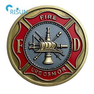 Fabricant personnalisé 3D Nouveauté US Engine Fire Truck FD Fire Dept Rescue <span class=keywords><strong>Pompier</strong></span> Custom Fire Department Challenge Coin - Product Image 6