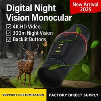 Monoculaire de vision nocturne NV4300 avec capteur Starlight, illuminateur IR 850nm, caméra de vision nocturne 4K pour la chasse