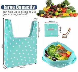 Bolsa <span class=keywords><strong>de</strong></span> Compras Plegable Reutilizable, Impermeable, Ligera, <span class=keywords><strong>de</strong></span> RPET 210D, para el <span class=keywords><strong>Mercado</strong></span>, Gran Capacidad - Product Image 4