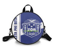 Sac rond en PU pour femme de la sororité ZPB Zeta Phi Beta, sac de shopping réutilisable en tissu de haute qualité, sac de week-end