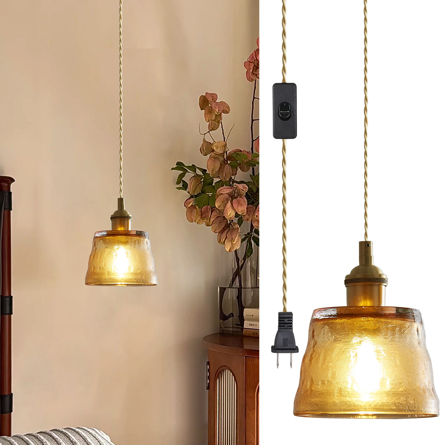 อำพัน + ทองเหลือง