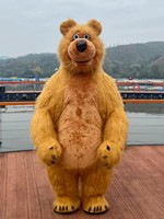Costume de mascotte géant gonflable ours de 2,6 m, 1 pièce minimum, pour adulte, tenue gonflable pour scène, fête, divertissement, vente en gros