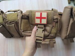 カスタムロゴ入りファーストエイドタクティカルベルト、ブラックナイロンユーティリティユニフォームセキュリティタクティカルデューティーベルトセット（男性用、バックル付き） - Product Image 5