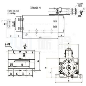 Kit de Husillo VFD ER20 de 2.2kw, 220V, Refrigerado por Aire, para Grabado y Corte de Acrílico, Madera Contrachapada, MDF, Trabajos en Madera, Husillo Refrigerado por Aire, Motor de Husillo - Product Image 2