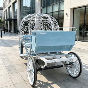 Chariot de citrouille durable en fer forgé pour parcs à thème, décoration paysagère, défilés de festivals, expositions et séances photo - Product Image 1