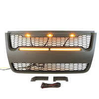 Accessoires extérieurs automobiles, calandre avant noire mate avec barre lumineuse, compatible avec Ford Explorer 2006-2010