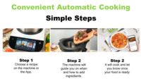 Aparato de cocina, pantalla táctil de 7 pulgadas, recetas integradas, Wifi, procesador de alimentos, Robot de cocina, mezclador termo multifuncional