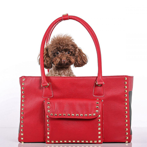 Customized Black Pu Faux, Leather Women Luxury Pet Carrier studded Handbag <strong>Cat</strong> Travel Pet Carrier <strong>Tote</strong> <strong>Bag</strong> Dog Carrier <strong>Bag</strong>/ - Product Image 3