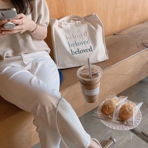 Xuerry Wholesale Small MOQ Eco-friendly pink Fashion Design Girl Reusable Custom logo Print Shopping <b>Tote</b> <b>Bag</b> <b>Canvas</b> Cotton <b>Bag</b> - Product Image 5