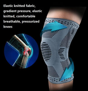 Aofit Genouillère de sport en silicone avec logo personnalisé, coussinet rotulien à ressorts et support latéral à barres de ressort - Product Image 5