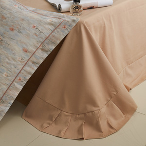 Daliwen All Cotton Brushed Four Piece <b>Bedding</b> <b>Set</b> Reactive Printing Plant Pattern Autumn Winter Use - Product Image 3