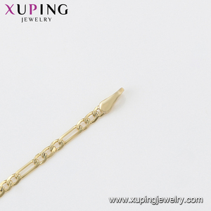 45687 <span class=keywords><strong>Xuping</strong></span> 2019 di disegno semplice della collana, 14K placcatura in oro di rame ambientale neutro della collana della catena - Product Image 4